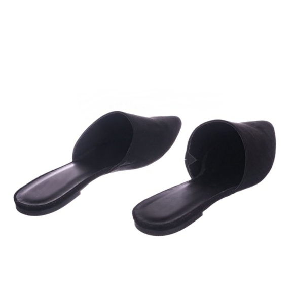 NEW SHEIN Celica Black Vegan Suede Pointed Toe Slip On Mule Size 6.5 - Picture 11 of 12